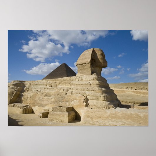 Ägypten, Gizeh. Die große Sphynx erhebt sich über Poster (Vorne)