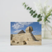 Ägypten, Gizeh. Die große Sphynx erhebt sich über Postkarte (Stehend Vorderseite)