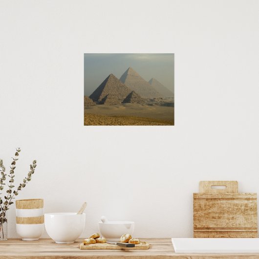 Ägypten, Gizeh, Gizeh-Pyramiden-Komplex, Gizeh-Pla Poster (Küche)