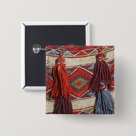 Ägypten, Gizeh. Kameldecke in den Pyramiden Button (Vorne & Hinten)