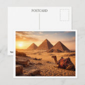 Ägypten. Gizeh-Pyramidenkomplex. Postkarte (Vorne/Hinten)