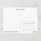 Ägypten. Gizeh-Pyramidenkomplex. Postkarte (Rückseite)