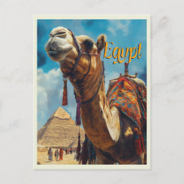 Ägypten Gizeh Pyramids Vintage Travel Postkarte