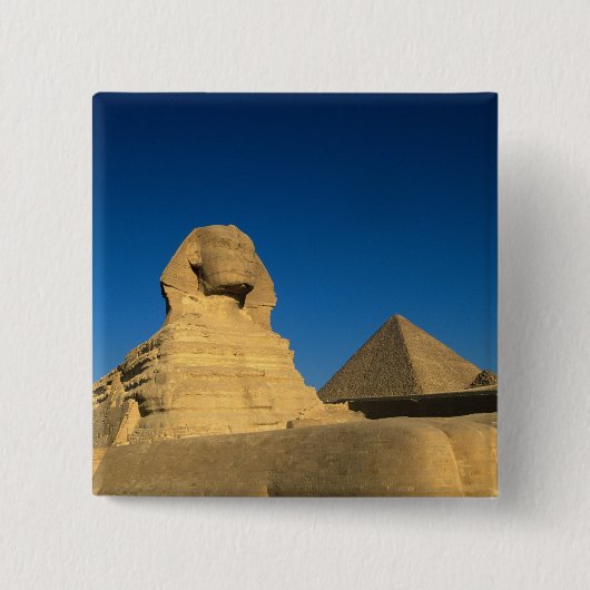 Ägypten, Gizeh, Sphinx, Altes Königreich, Unesco Button (Vorderseite)