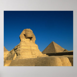 Ägypten, Gizeh, Sphinx, Altes Königreich, Unesco Poster