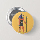 Ägypten Gottheit Anubis egypt deity Button (Vorne & Hinten)