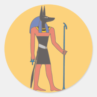 Ägypten Gottheit Anubis egypt deity Runder Aufkleber