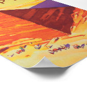 Ägypten, große Pyramiden, Retro Vintage Reiseplaka Poster (Ecke)