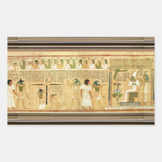 Ägypten-Hieroglyphen-Aufkleber Rechteckiger Aufkleber (Vorderseite)