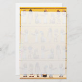 Ägypten Hieroglyphen Briefpapier (Vorne/Hinten)