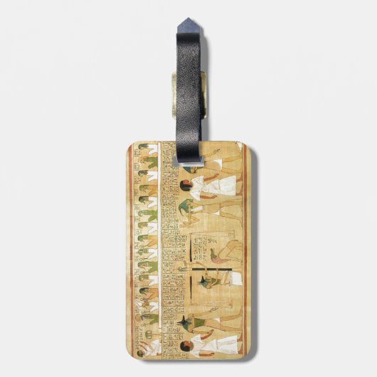 Ägypten Hieroglyphen Gepäckmarke Gepäckanhänger (Rückseite vertikal)