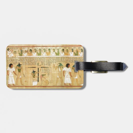 Ägypten Hieroglyphen Gepäckmarke Gepäckanhänger (Rückseite horizontal)
