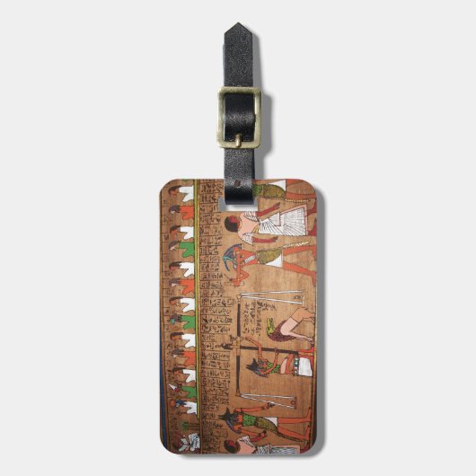 Ägypten Hieroglyphen Gepäckmarke Gepäckanhänger (Vorderseite vertikal)