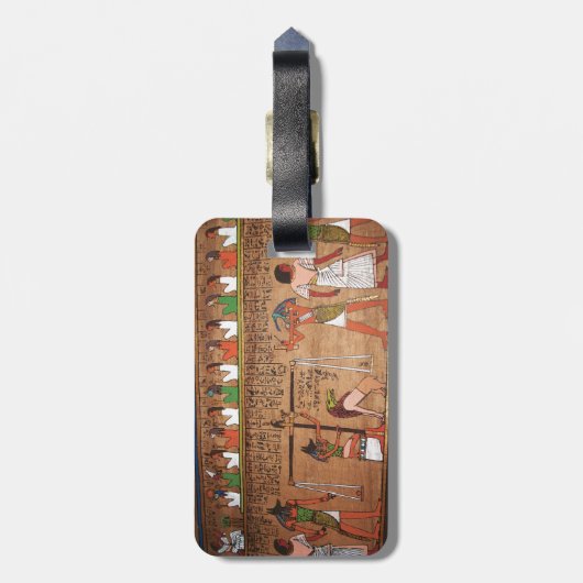 Ägypten Hieroglyphen Gepäckmarke Gepäckanhänger (Rückseite vertikal)