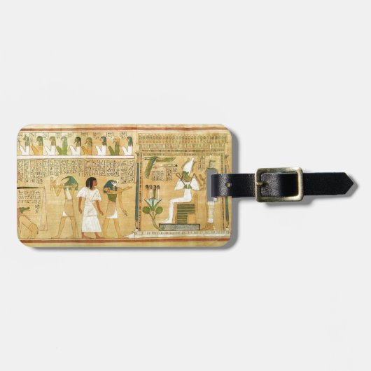 Ägypten Hieroglyphen Gepäckmarke Gepäckanhänger (Vorderseite horizontal)