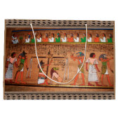 Ägypten-Hieroglyphen-Geschenktasche Große Geschenktüte (Rückseite)