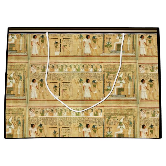 Ägypten-Hieroglyphen-Geschenktasche Große Geschenktüte (Vorderseite)