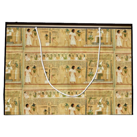 Ägypten-Hieroglyphen-Geschenktasche Große Geschenktüte (Rückseite)
