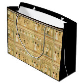 Ägypten-Hieroglyphen-Geschenktasche Große Geschenktüte (Rückseite Schrägansicht)