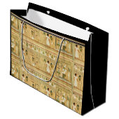 Ägypten-Hieroglyphen-Geschenktasche Große Geschenktüte (Vorderseite Schrägansicht)
