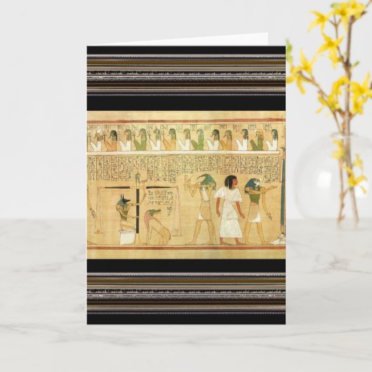 Ägypten-Hieroglyphen-Grußkarte Karte (Gelbe Blume)