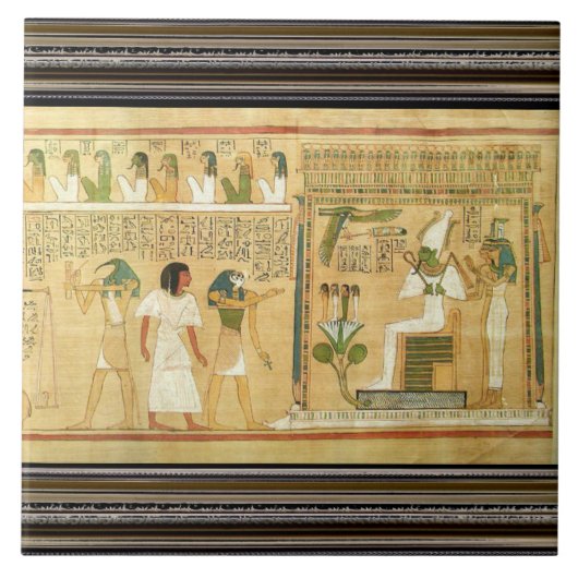 Ägypten-Hieroglyphen-Keramik Fliese (Vorderseite)