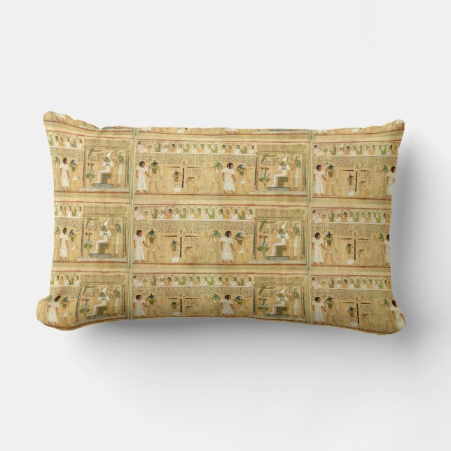 Ägypten Hieroglyphen Lumbar Pillow Lendenkissen (Vorderseite)