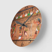 Ägypten-Hieroglyphen-Mauer Runde Wanduhr (Winkel)