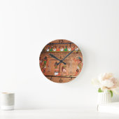 Ägypten-Hieroglyphen-Mauer Runde Wanduhr (Zuhause)