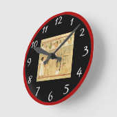 Ägypten-Hieroglyphen-Mauer Runde Wanduhr (Winkel)