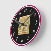 Ägypten-Hieroglyphen-Mauer Runde Wanduhr (Winkel)
