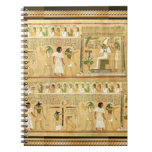 Ägypten-Hieroglyphen-Notebook Notizblock (Vorderseite)