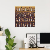 Ägypten Hieroglyphen Poster (Heimbüro)