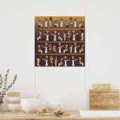 Ägypten Hieroglyphen Poster (Küche)