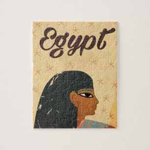 Ägypten Hieroglyphen Vintage-Reiseposter Puzzle