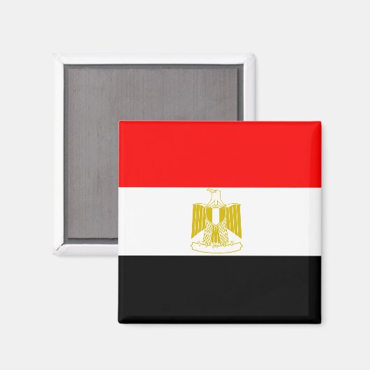 Ägypten Hochwertige Flagge Magnet (Vorderseite/Rückseite)
