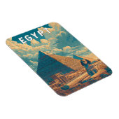 Ägypten Illustration Reise Kunst Vintage Magnet (Rechte Seite)