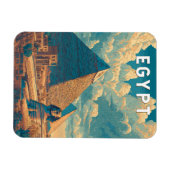 Ägypten Illustration Reise Kunst Vintage Magnet (Horizontal)