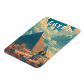 Ägypten Illustration Reise Kunst Vintage Magnet (Linke Seite)