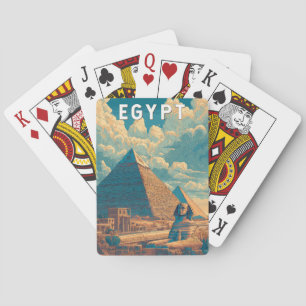 Ägypten Illustration Reise Kunst Vintage Spielkarten
