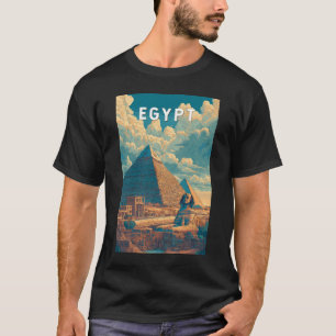 Ägypten Illustration Reise Kunst Vintage T-Shirt