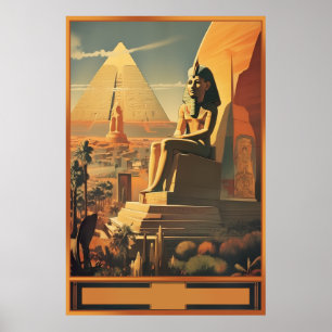 Ägypten im Vintage-Stil Erkunden Sie Ägypten Poster