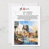 Ägypten Kairo Hochzeit in Urlaubsort Foto rett Save The Date (Rückseite)