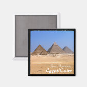 Ägypten, Kairo, Pyramiden, Gizeh Nr.3 (Magnet) Magnet (Vorderseite/Rückseite)