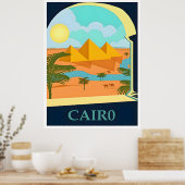 Ägypten-Kairo-Reiseplakat Poster (Küche)