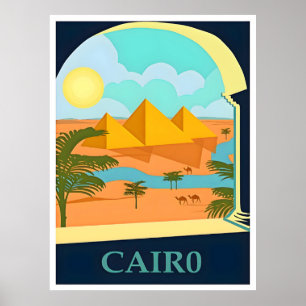 Ägypten-Kairo-Reiseposter Poster