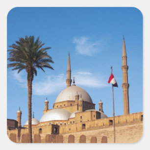 Ägypten, Kairo, Zitadelle, Muhammad-Ali-Moschee Quadratischer Aufkleber