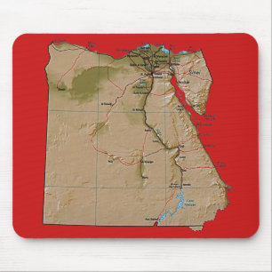 Ägypten-Karte Mousepad