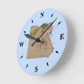 Ägypten Kartenuhr Runde Wanduhr (Winkel)
