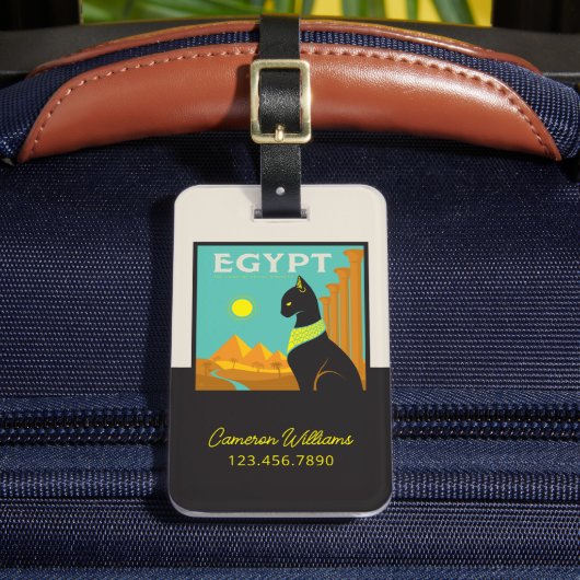 Ägypten | Land der Felinischen Royalität Gepäckanhänger (Vorderseite Insitu 2)